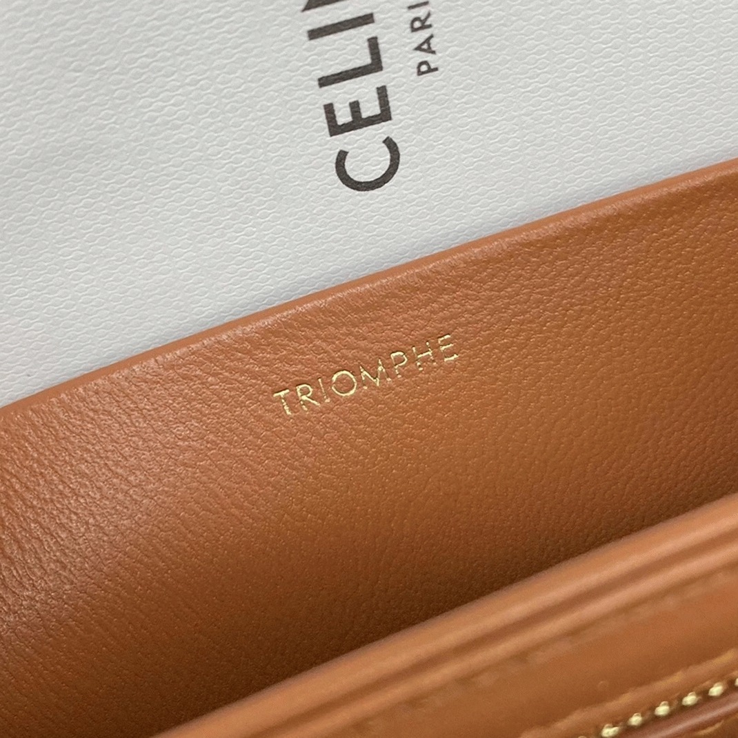 Top Quality Faux Celine Triomphe Medium Bag In Brown