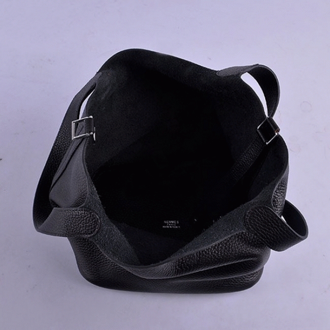 Black knockoff Hermes Picotin Lock handbag