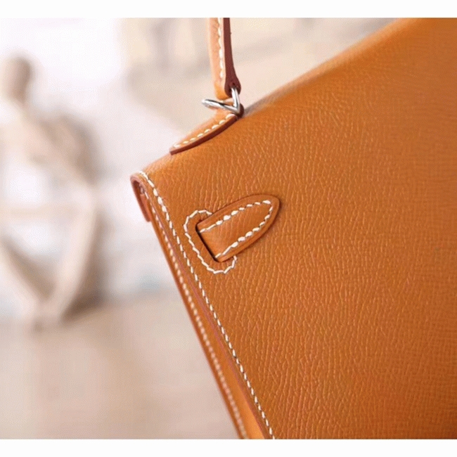 Brown Epsom Knockoff Hermes Kelly 20CM Elegant Handbag