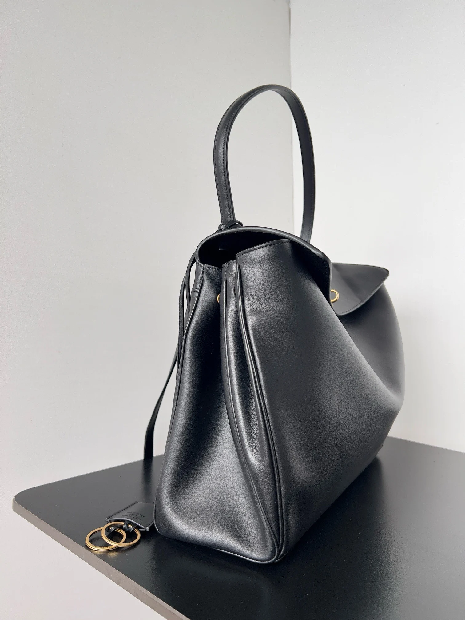 Knockoff Balenciaga Rodeo Large Bag Black Calfskin