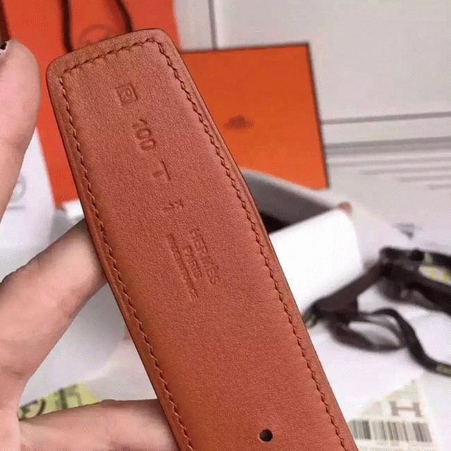 Taupe epsom fake Hermes belt buckle