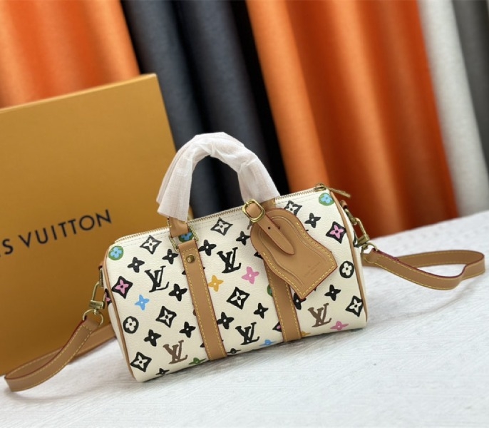 Louis Vuitton Monogram Craggy Keepall Travel 25 Bag In Vanilla