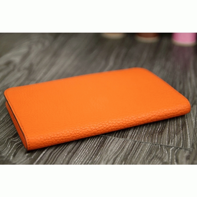 Orange knockoff designer Hermes Dogon combine wallet