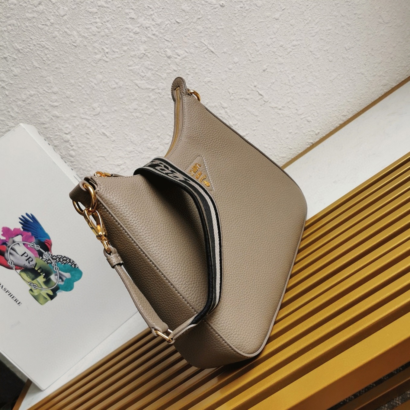 Prada Shoulder Bag Fake in Grey
