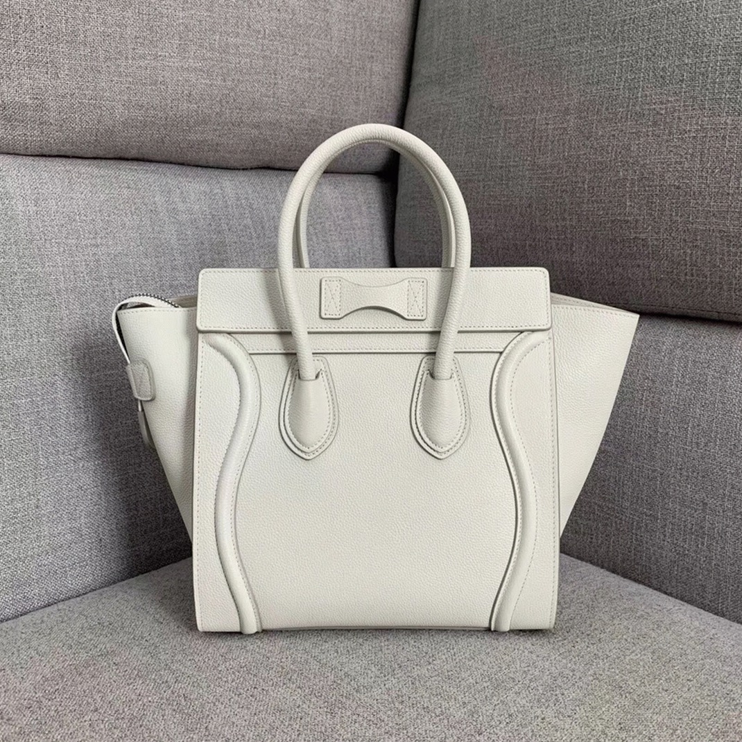 Celine Micro Luggage Tote Bag Fake in White