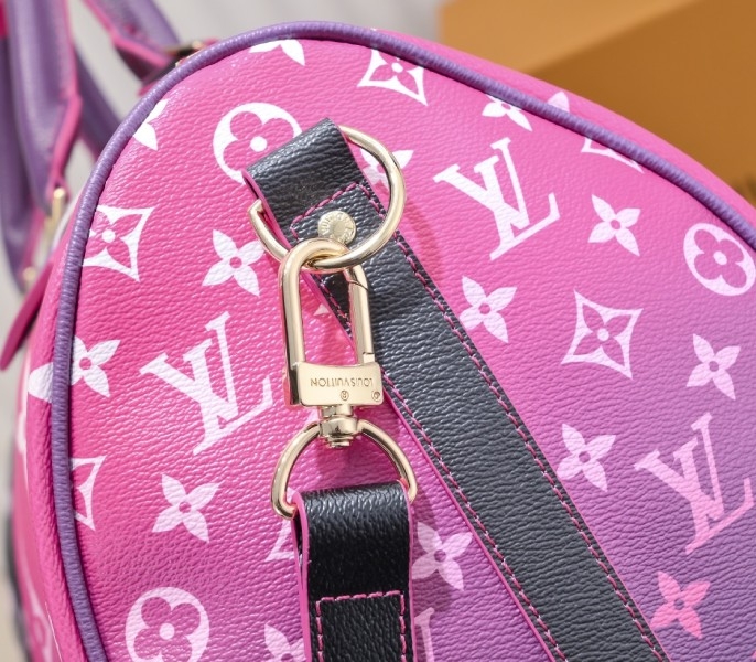 LV Spring 2022 Keepall 45 Travel Bag In Midnight Fuchsia