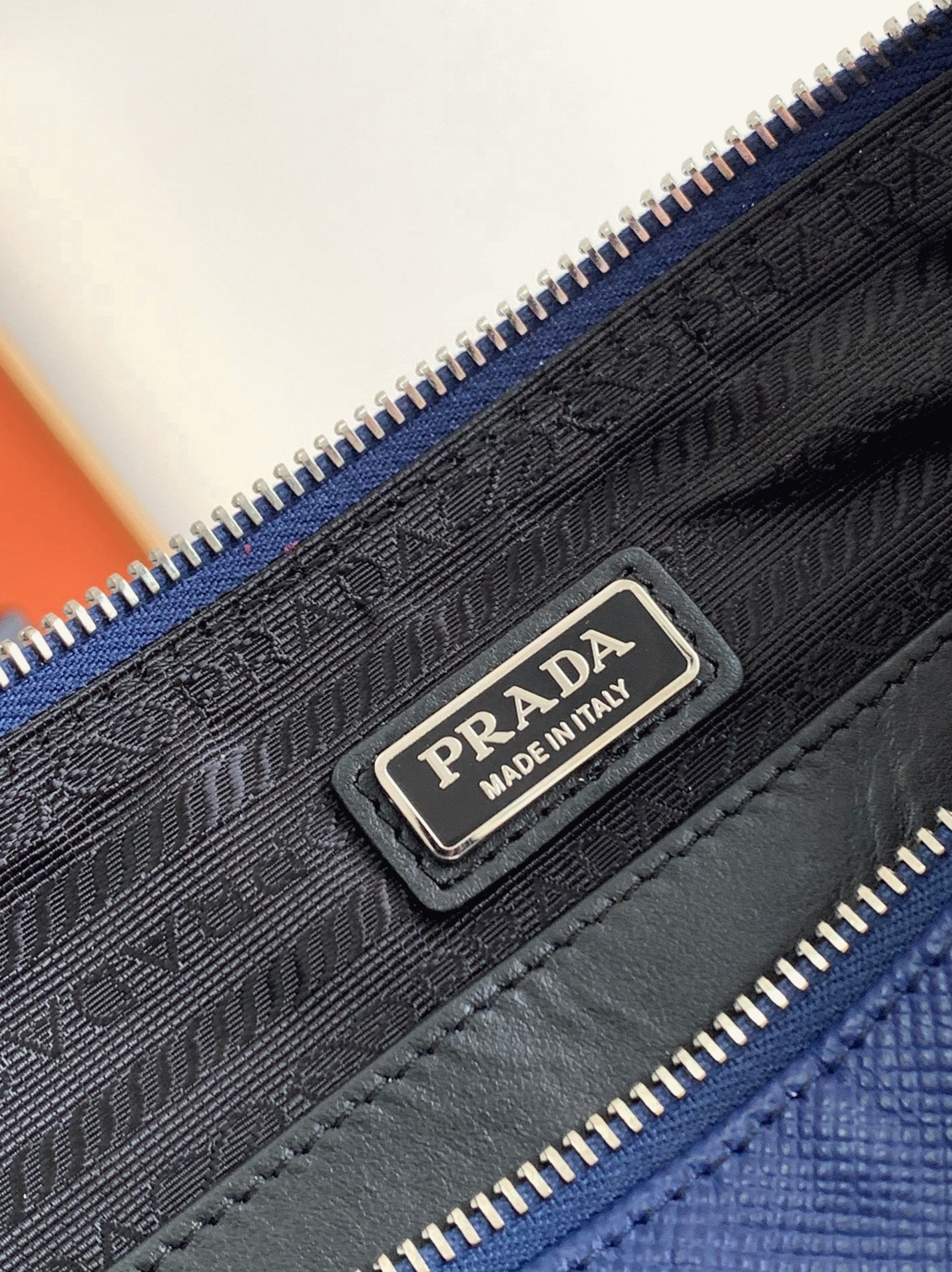 Prada Triangle Shoulder Bag Replica in Blue