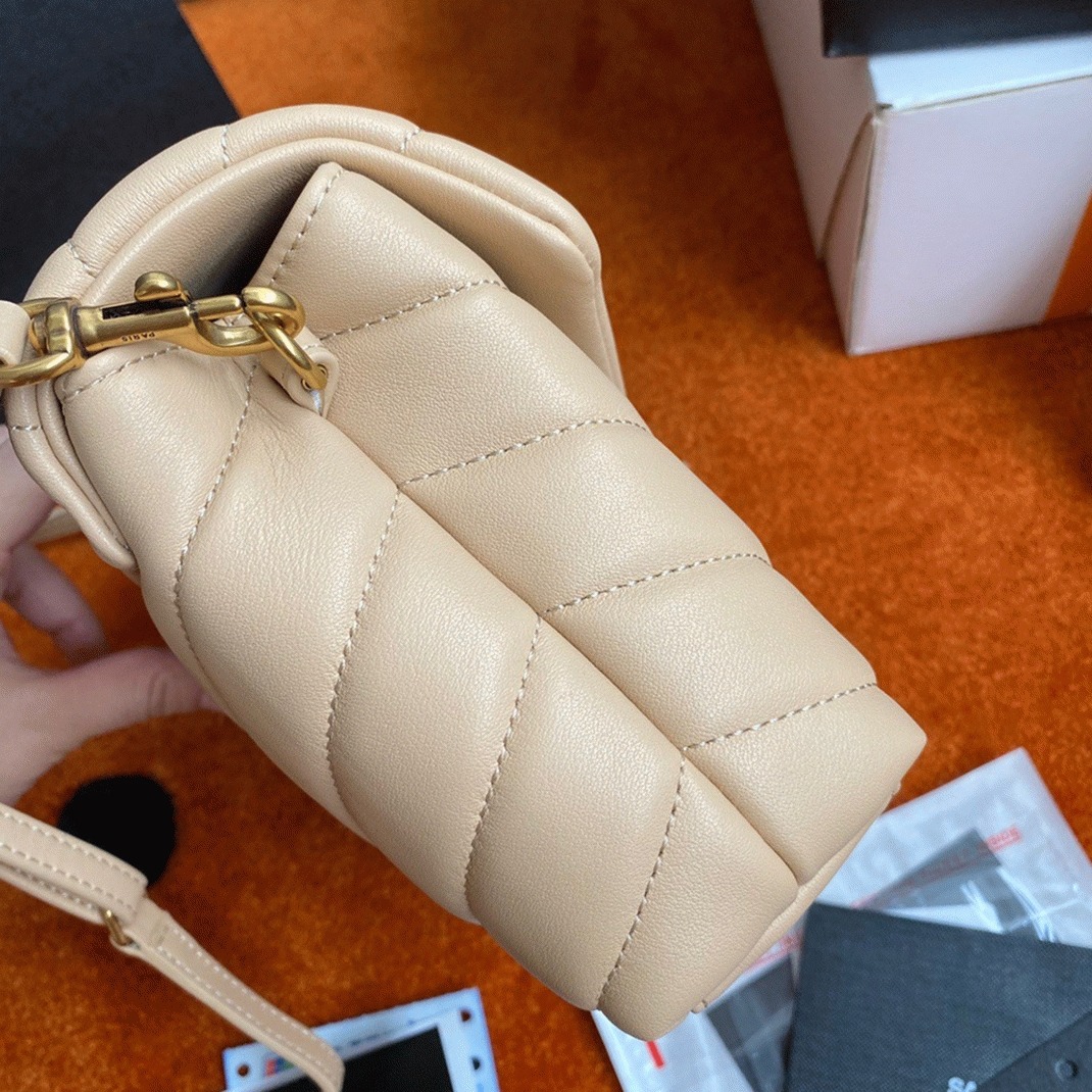 Fake Saint Laurent LouLou Toy Strap Bag Beige