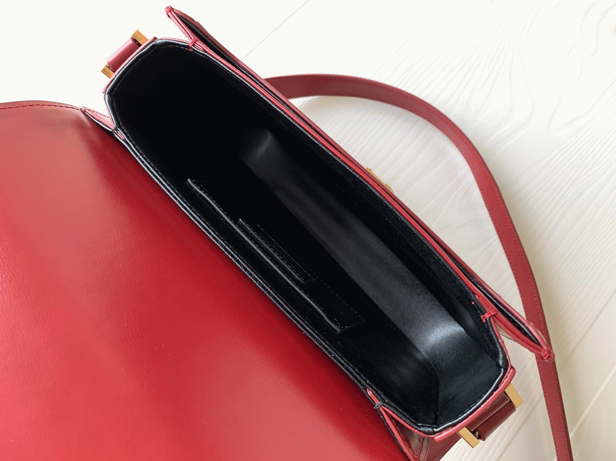 Fake Saint Laurent Medium Solferino Bag Red Calfskin