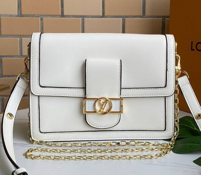 Louis Vuitton Dauphine Lugano MM Off Bag In Off-White