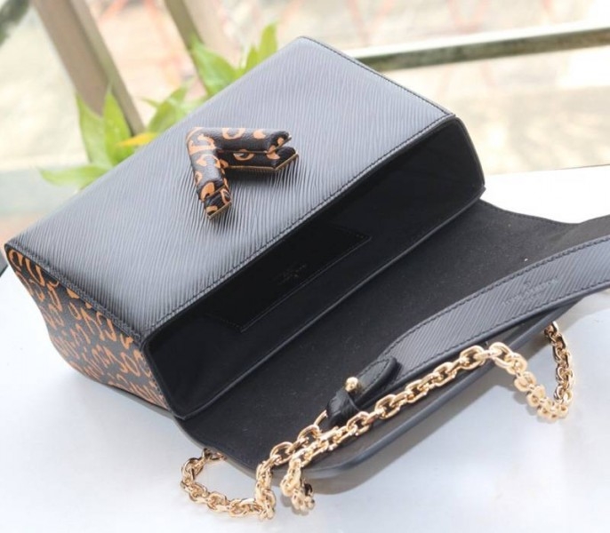 Louis Vuitton Epi Leather Jungle Edition Twist MM Bag In Black