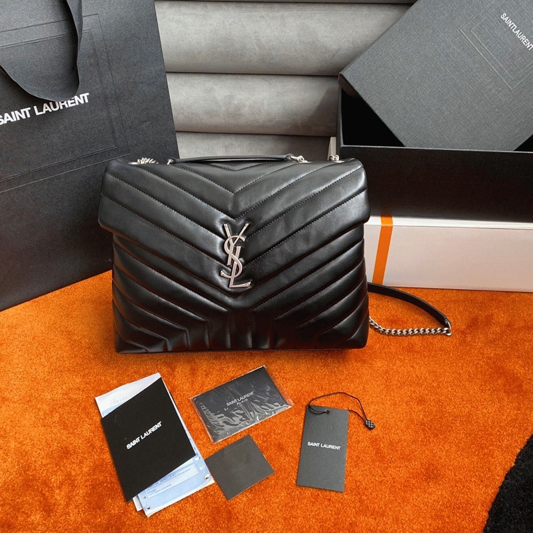 Replica Saint Laurent LouLou Medium Chain Bag Noir