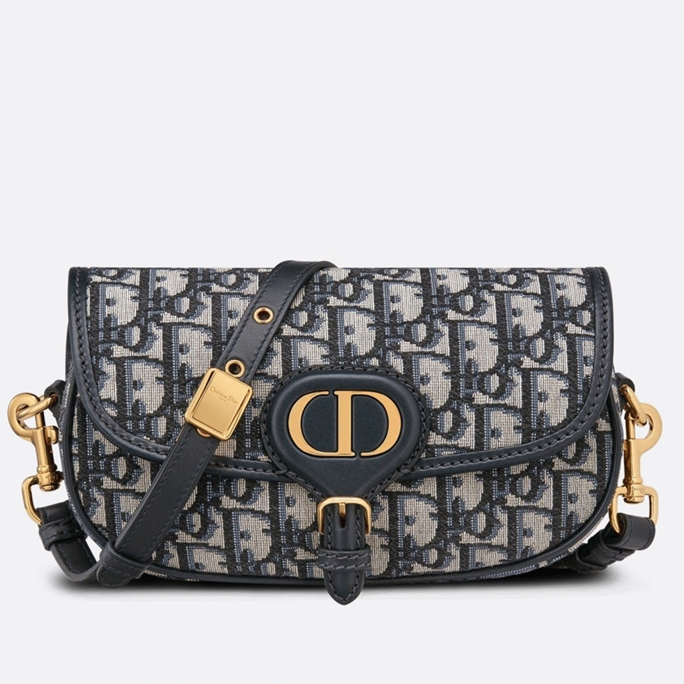 Dior Bobby East-West Bag Knockoff in Blue Dior Oblique Jacquard