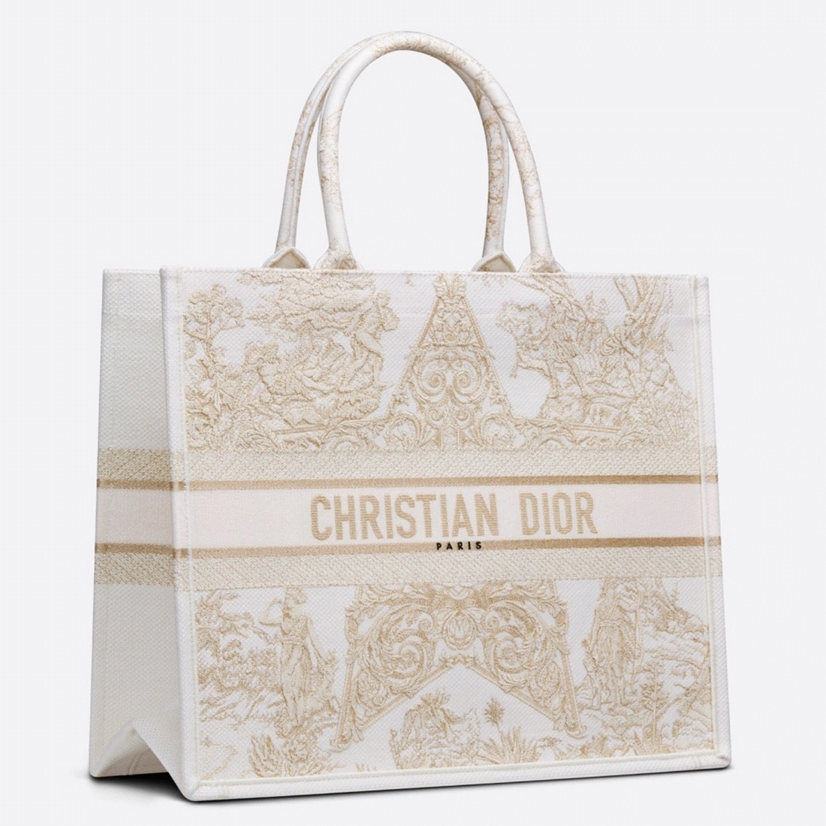 Dior Large Book Tote Bag Replica in Dior Around the World Stella Embroidery