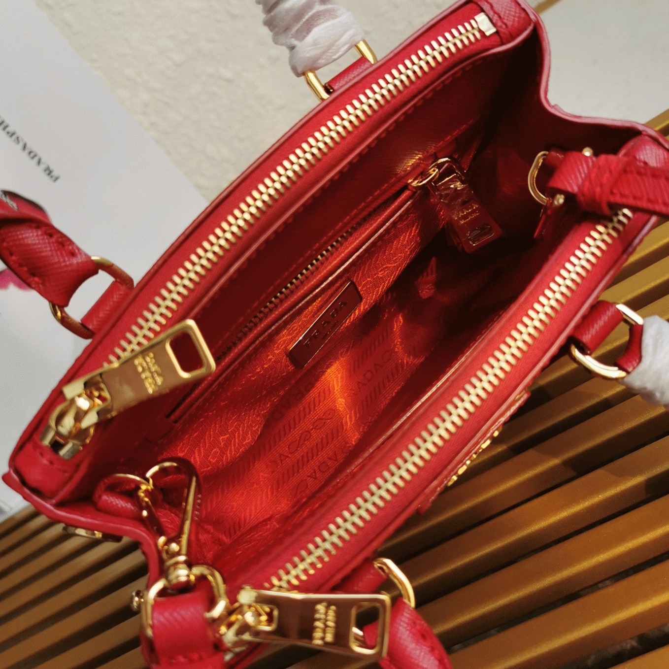 Red Prada Mini Galleria Bag Replica