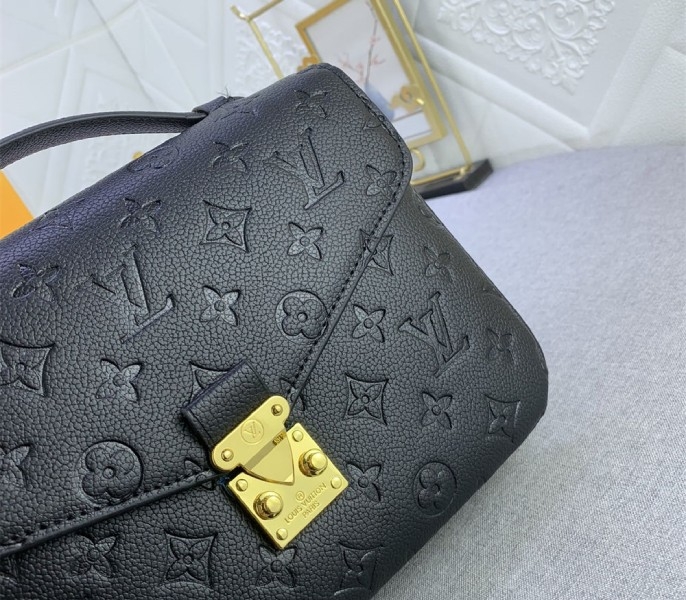 LV Monogram Empreinte Leather Metis In Black M41487