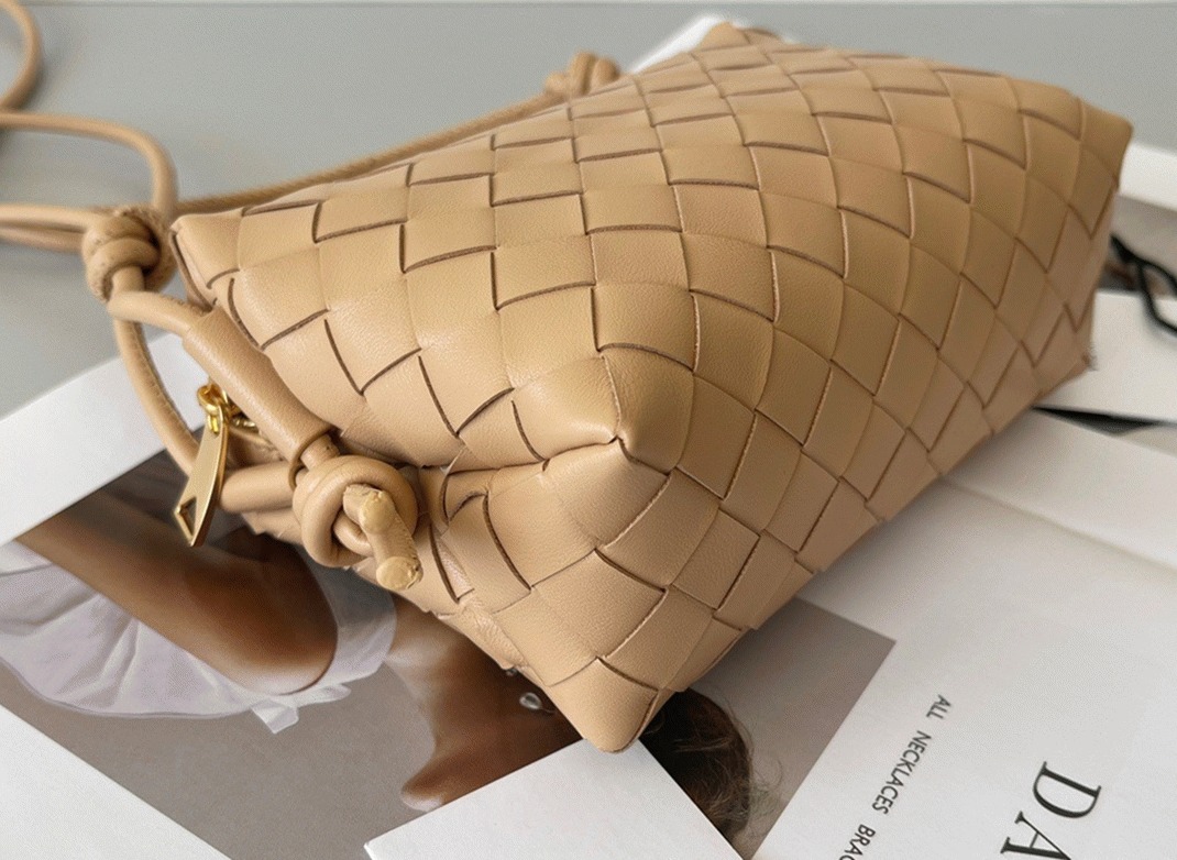Fake Bottega Veneta Loop Mini Bag Almond