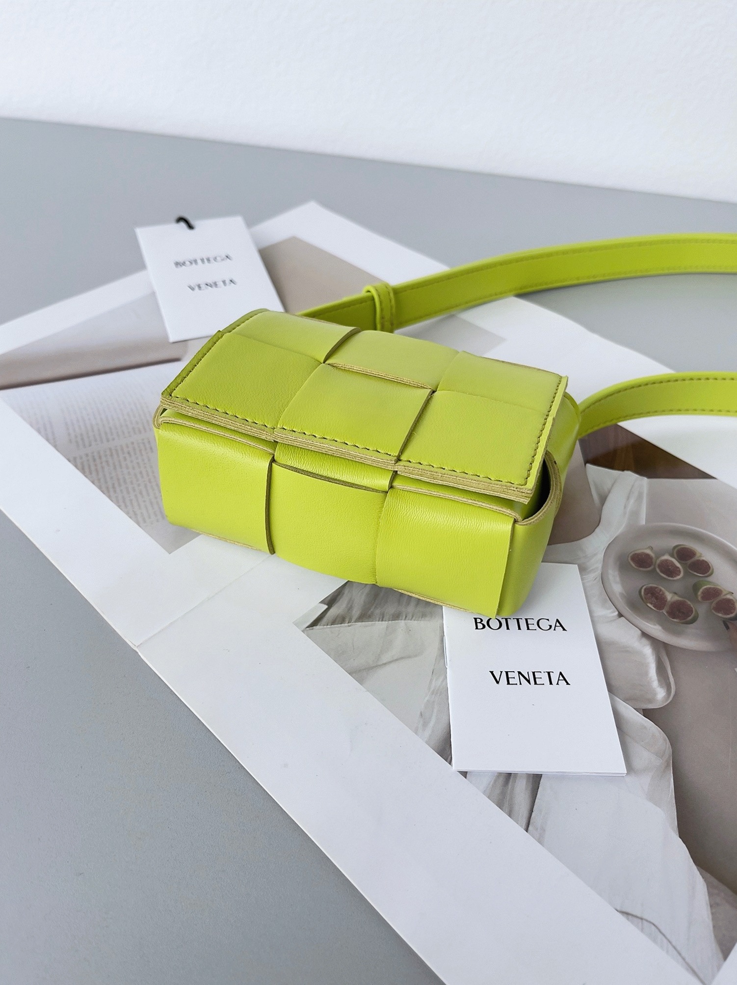 Top Quality Replica Bottega Veneta Candy Cassette Bag In Acid Kiwi