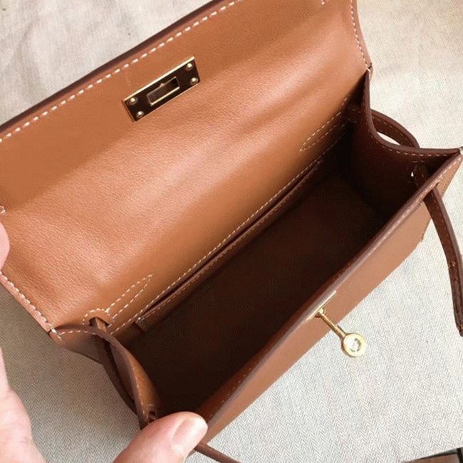 Gold Swift Replica Hermes Kelly 20cm Premium Quality Bag