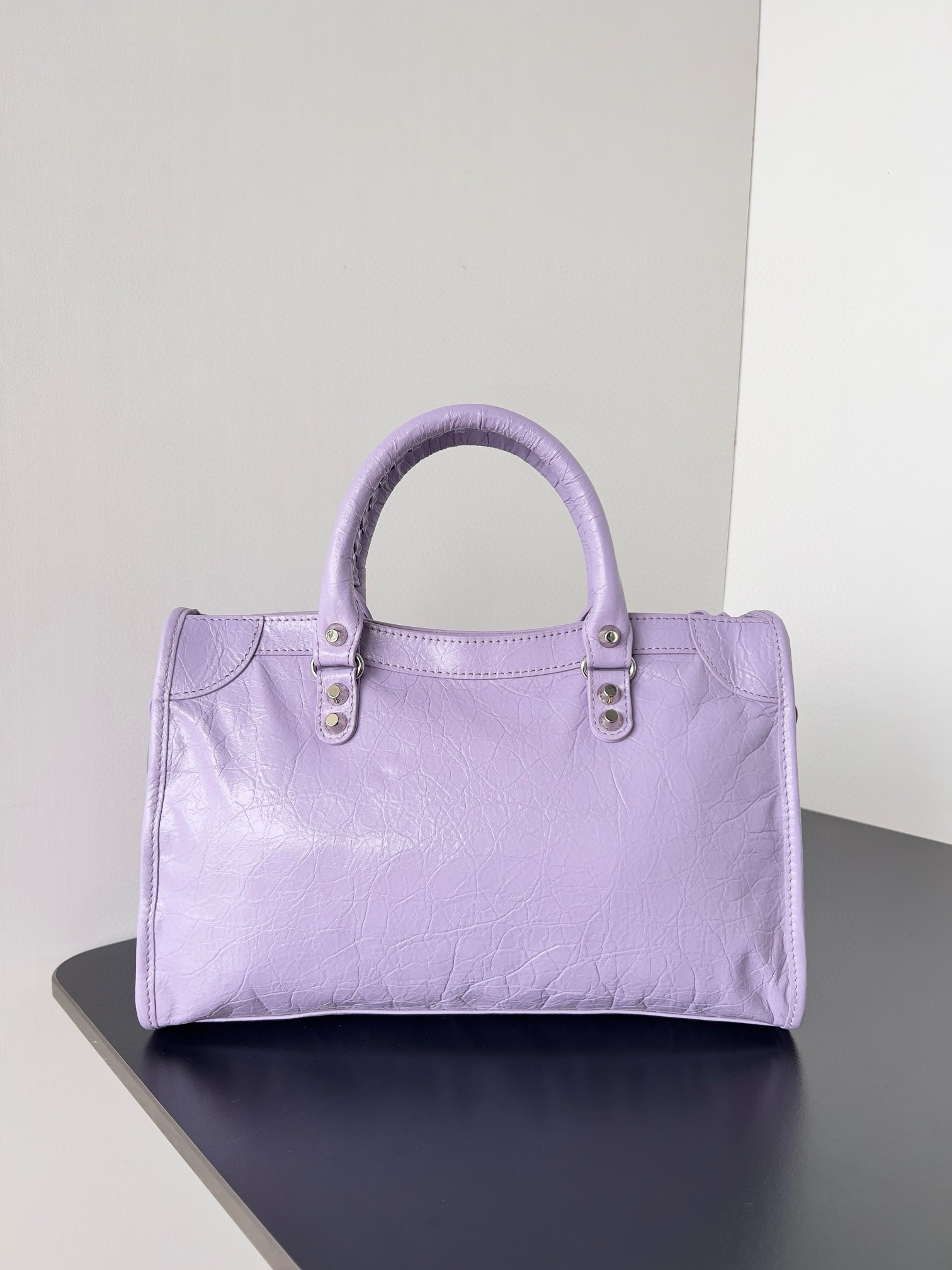 Knockoff Balenciaga Le City Small Bag Lilas Arena Lambskin