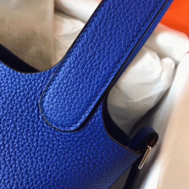 Electric blue knockoff Hermes Picotin Lock 22cm handbag