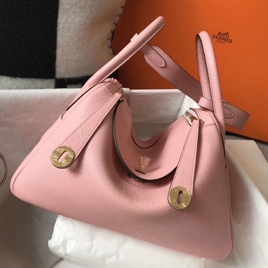 Replica Hermes Lindy 26cm handbag in pink