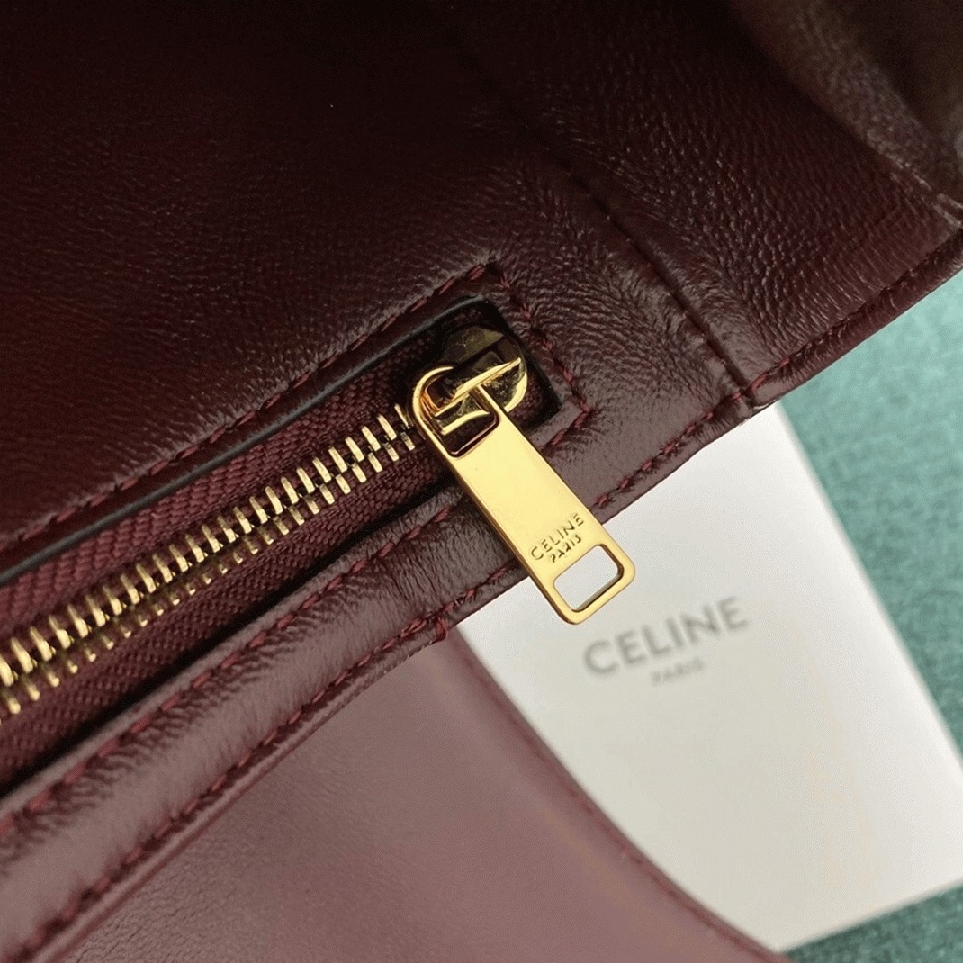 Top Quality Replica Celine Triomphe Medium Bag In Bordeaux