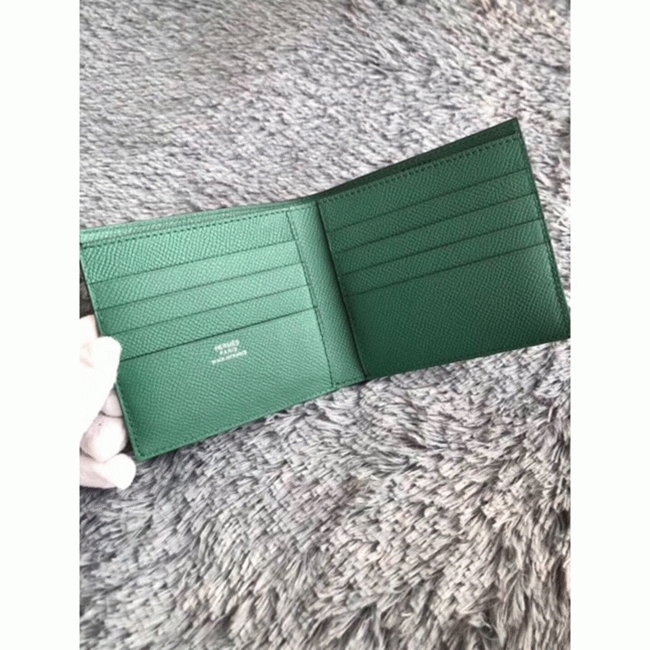 Green replica Hermes Copernic compact wallet
