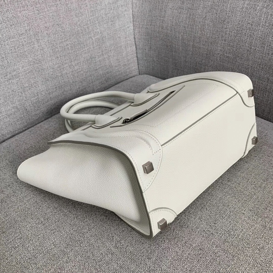 Celine Micro Luggage Tote Bag Fake in White