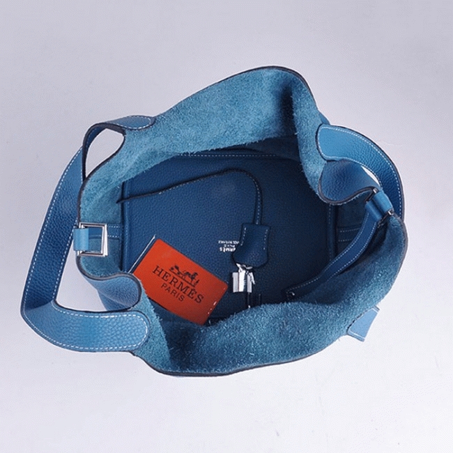 Blue replica Hermes Picotin Lock handbag