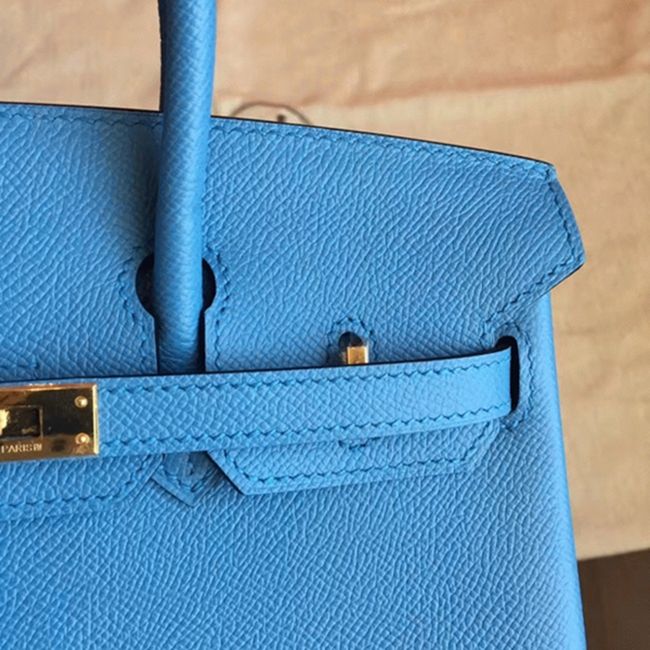 High-End Faux Blue Paradiso Hermes Birkin 25cm Purse
