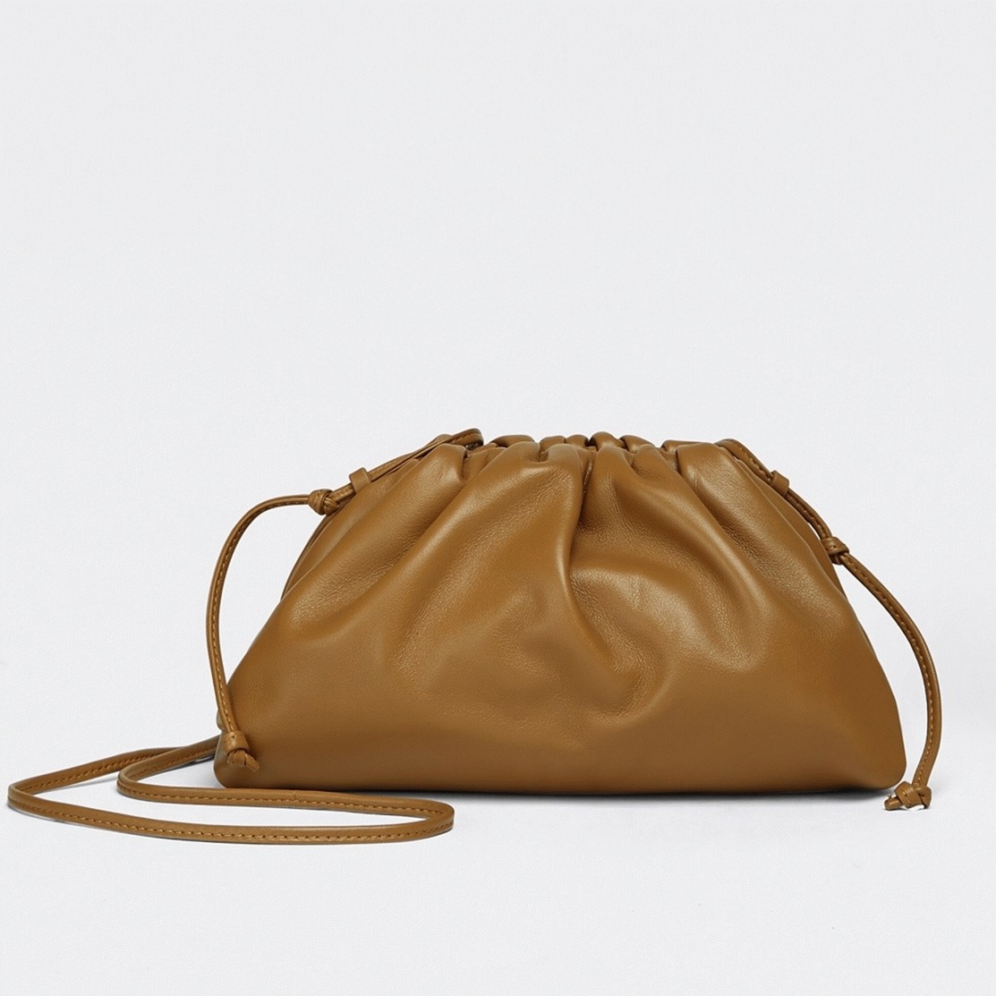 Replica Bottega Veneta Mini Pouch with Strap Teak