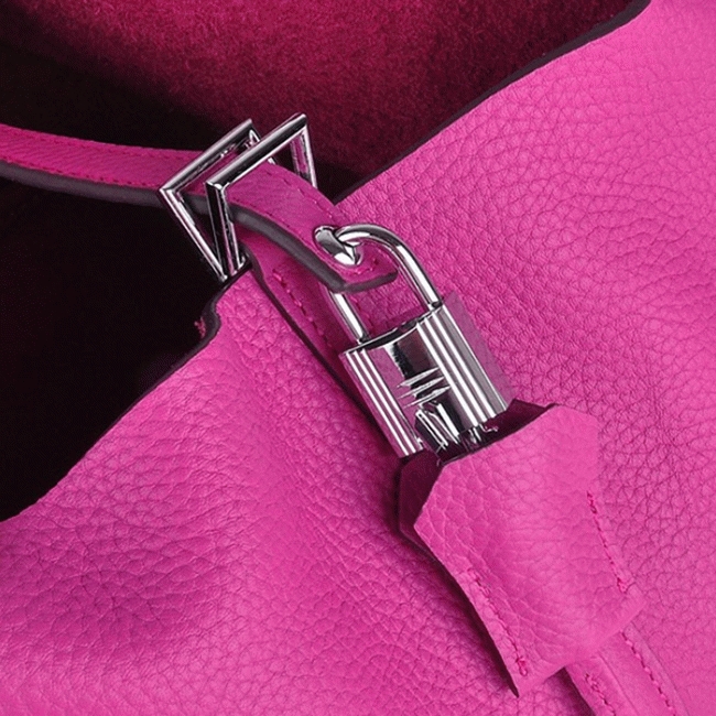 Peach fake Hermes Picotin Lock handbag