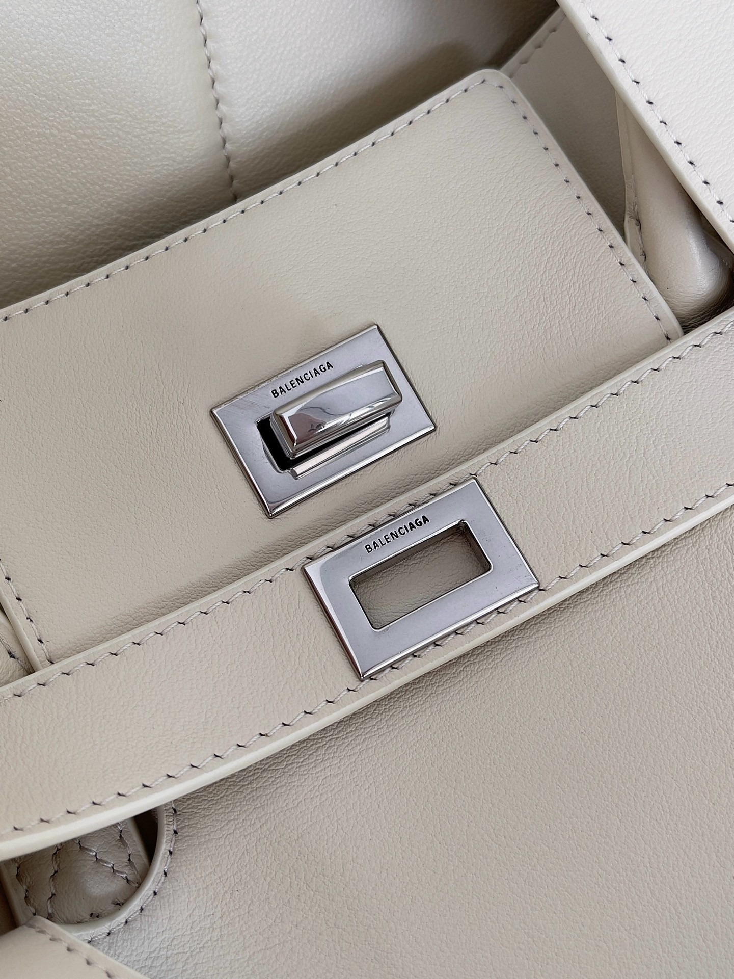 Knockoff Balenciaga Bel Air Carry All Medium Bag Beige Calfskin