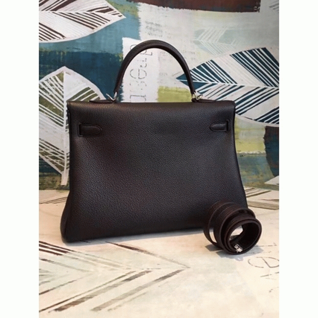 Cafe Clemence Replica Hermes Kelly 35cm Handbag Elegant Brown