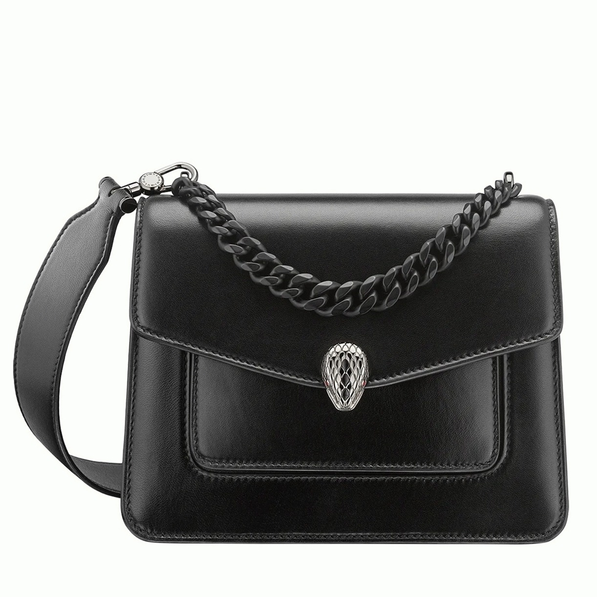 Replica Bvlgari Serpenti Forever Small Crossbody Bag with Chain Noir