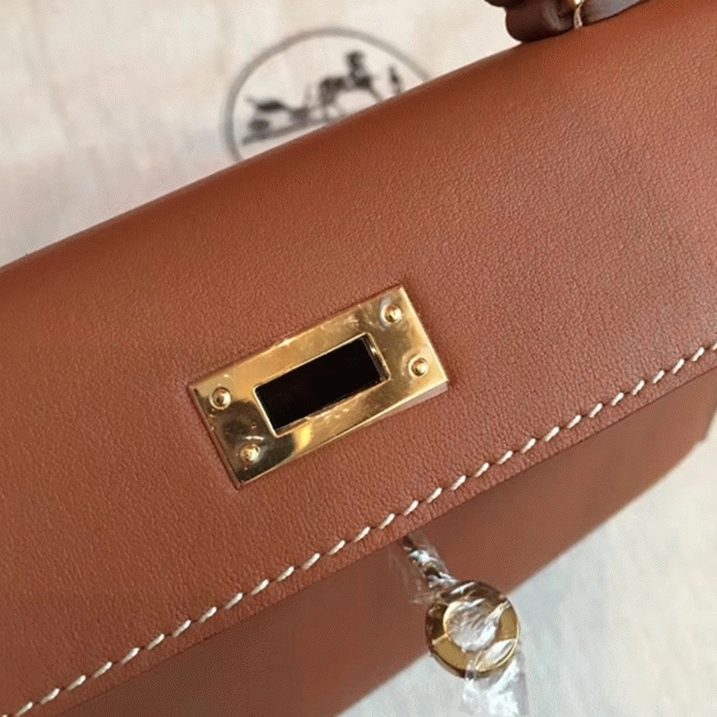 Gold Swift Replica Hermes Kelly 20cm Premium Quality Bag