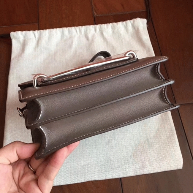 Etoupe knockoff Hermes Mini Sac Roulis handbag