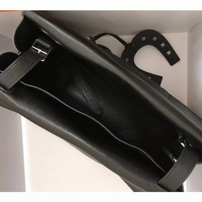 Black Replica Hermes Halzan Multi-Way Handbag