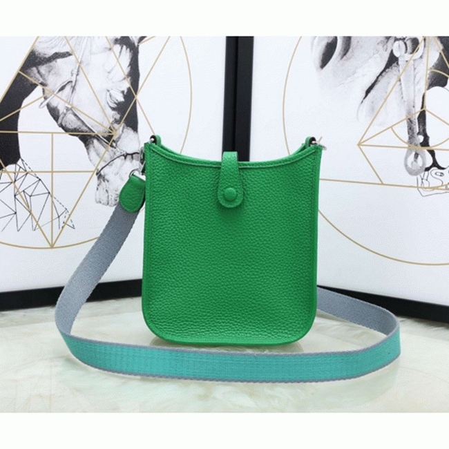 Bamboo Color Fake Luxury Hermes Evelyne II TPM Compact Crossbody