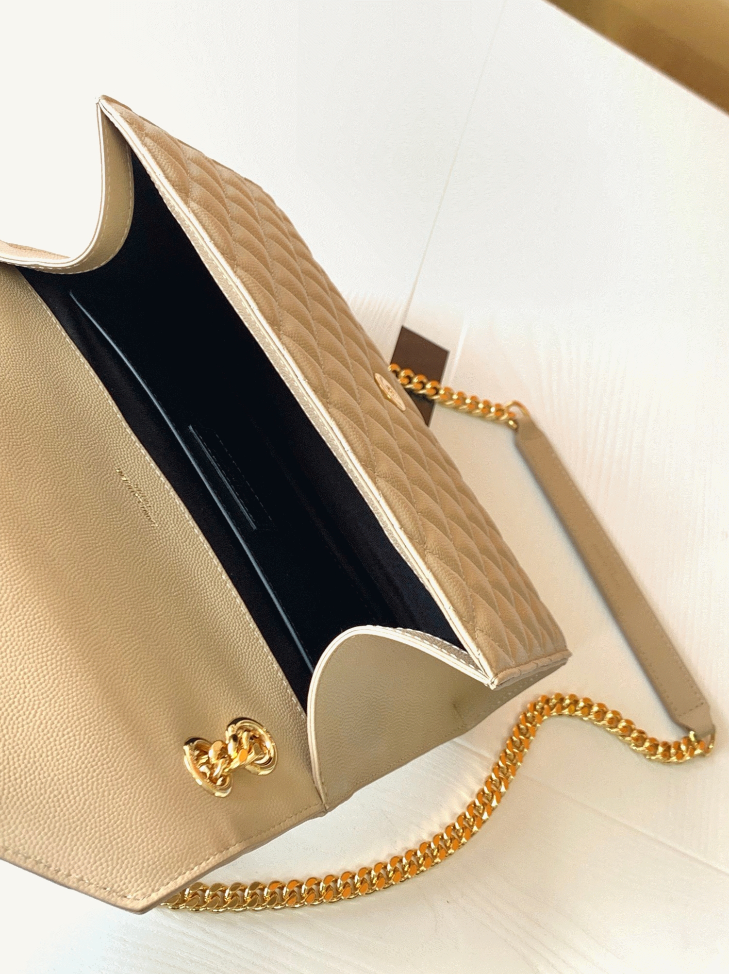 Replica Saint Laurent Envelope Medium Bag Beige