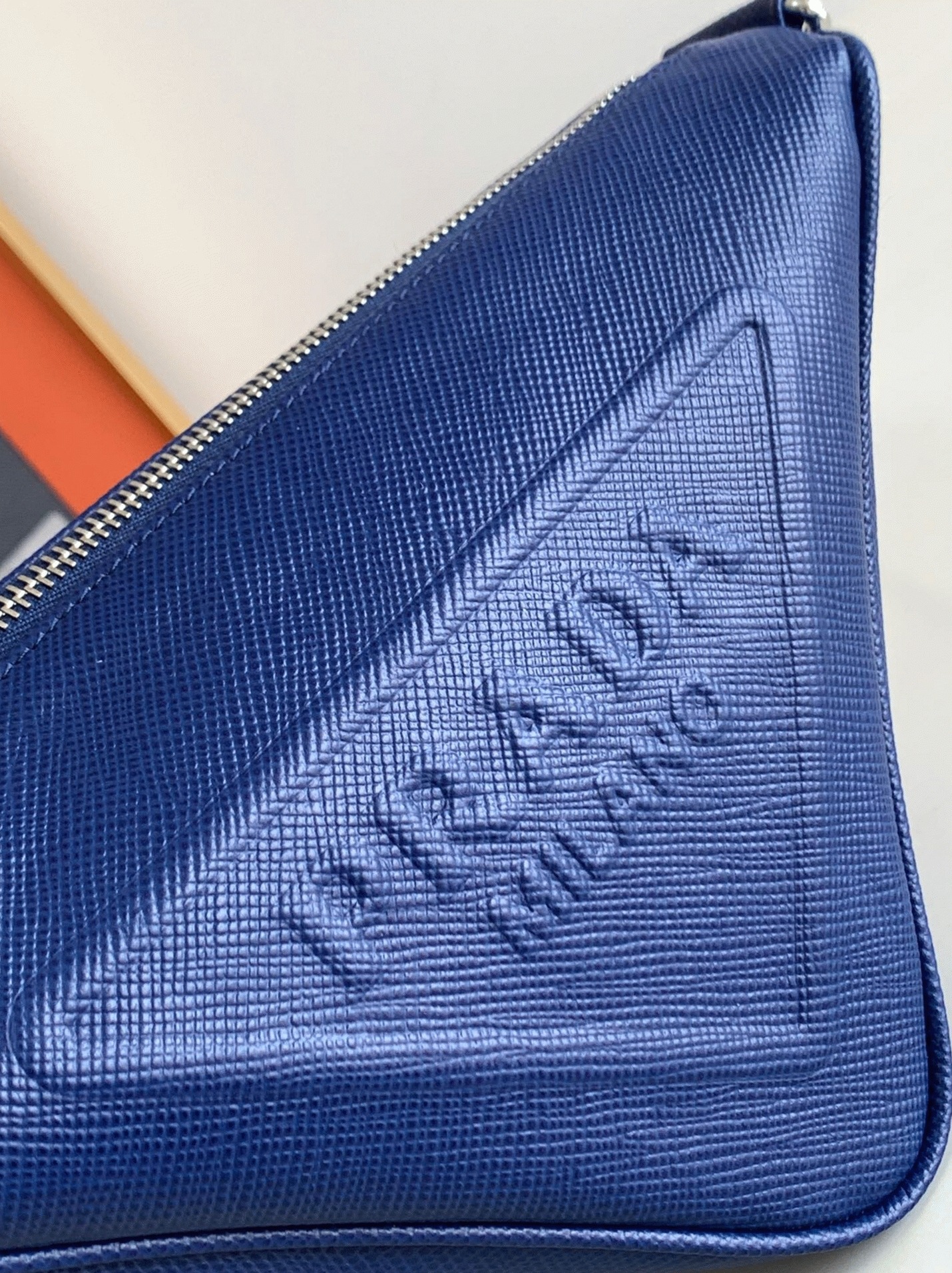 Prada Triangle Shoulder Bag Replica in Blue
