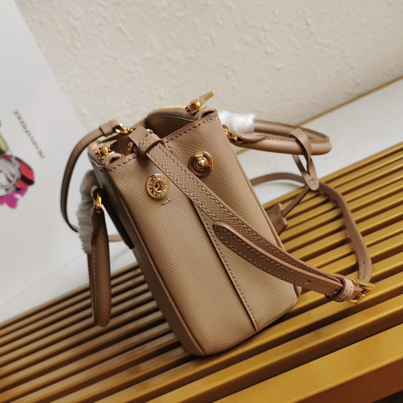 Beige Prada Mini Galleria Bag Replica