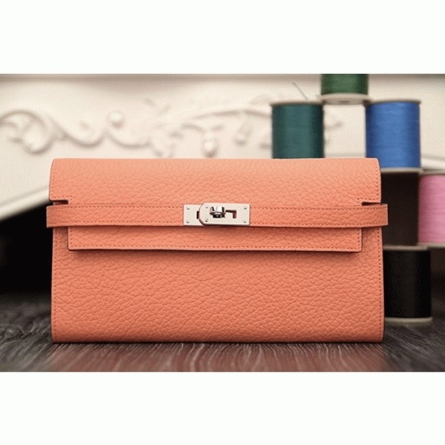 Crevette best replica Hermes Kelly Longue wallet