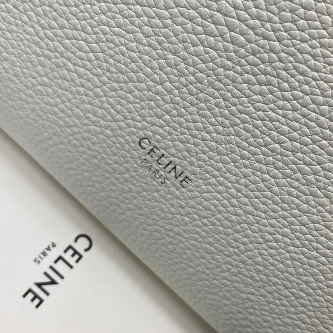 Top Quality Fake Celine Sangle Small Bucket Bag In White Calfskin