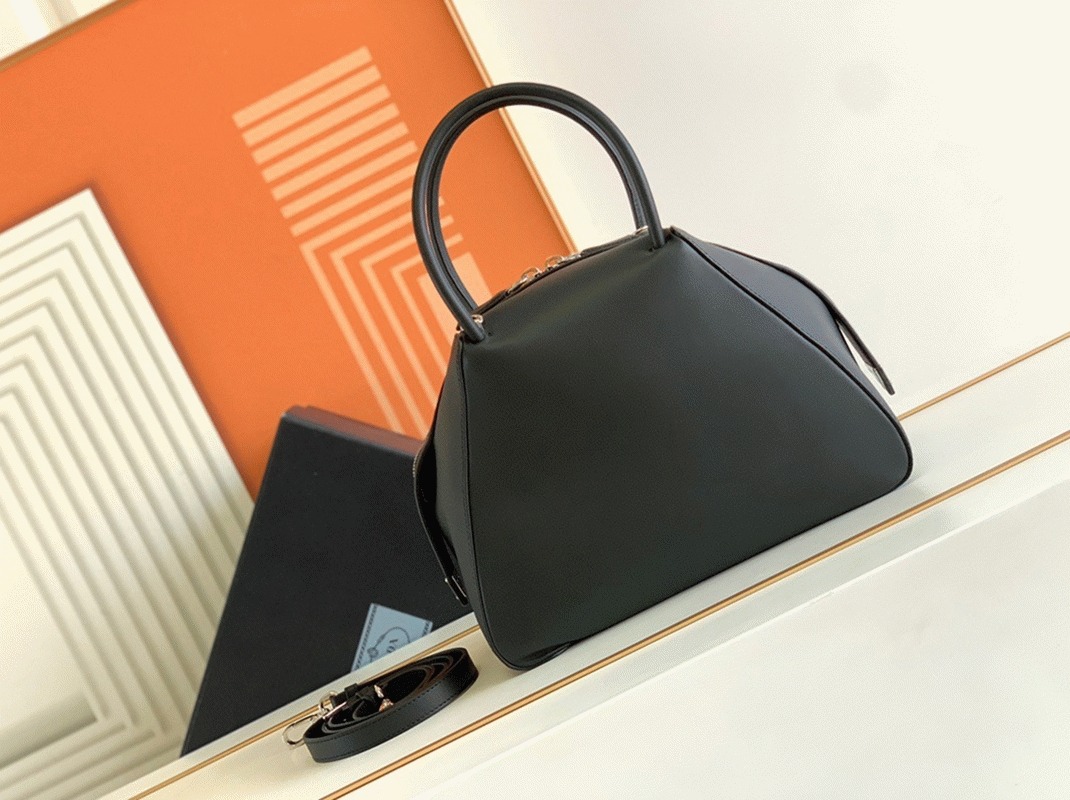 Prada Supernova Small Top Handle Bag Fake in Black