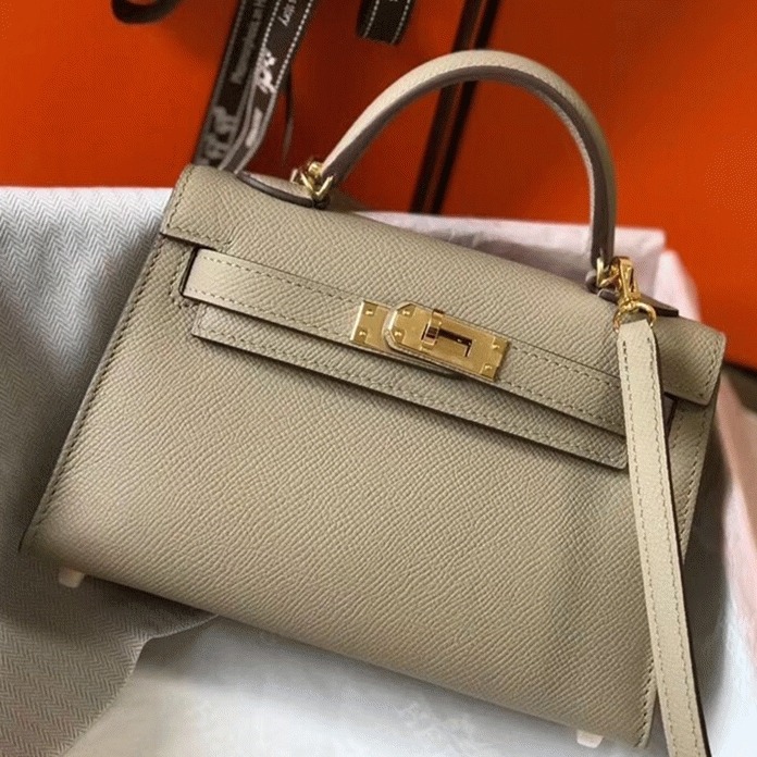 Hermes Kelly Mini II Bag Fake in Gris Tourterelle