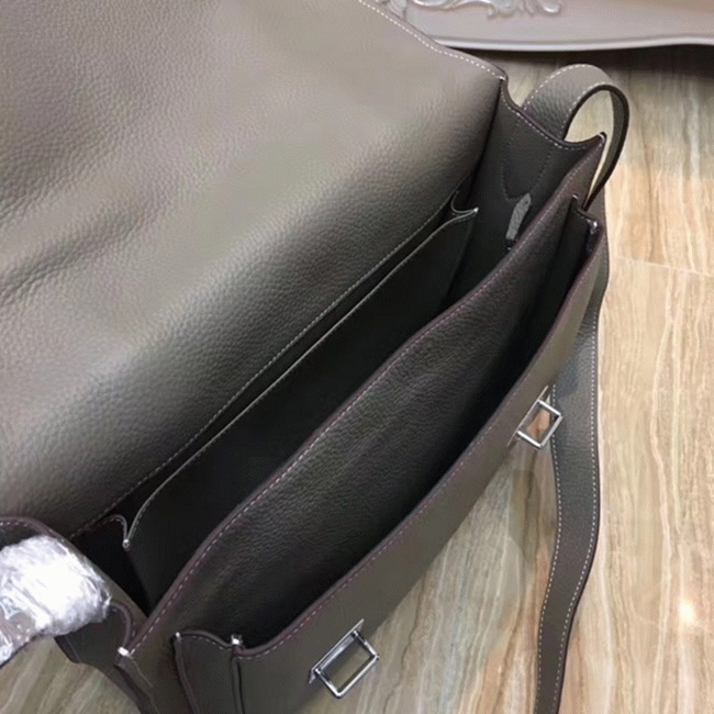 Grey Luxury Replica Hermes Steve Messenger Bag