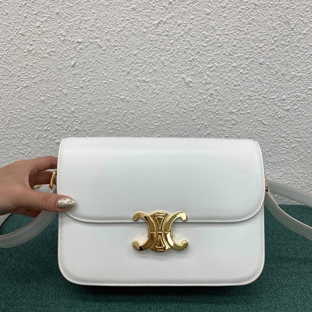 Top Quality Replica Celine Triomphe Medium Bag In White