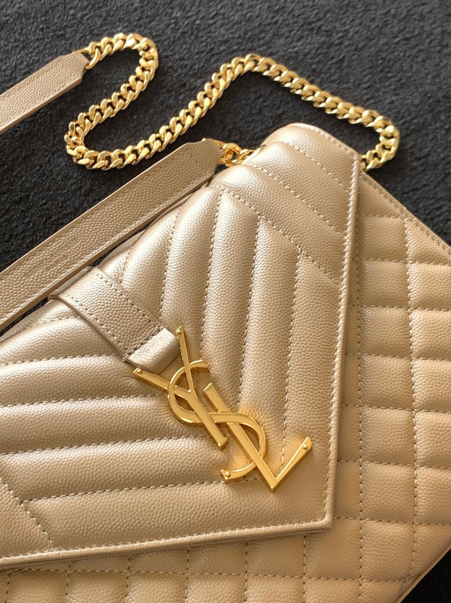Replica Saint Laurent Envelope Medium Bag Beige